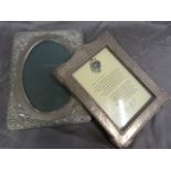 Hallmarked silver mounted photo frame Birmingham 1908. Condition - Excellent for age with very few