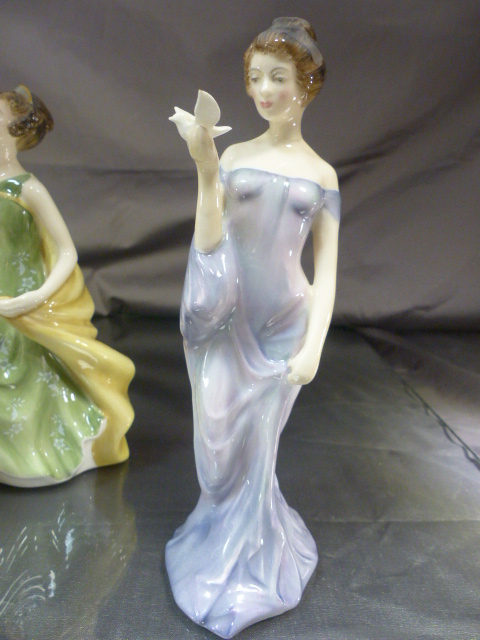 Three Royal Doulton lady figurines - Fragnance HN2334, Adrienne HN2304 and Enchantment HN2178 - Image 11 of 21