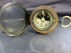 Cavalry School Compass in all brass case with floating dial by J.H Steward, London A/F