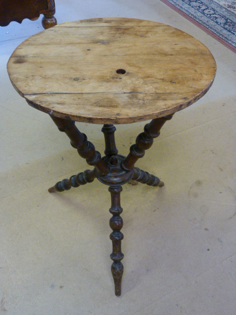 Antique pine wine table