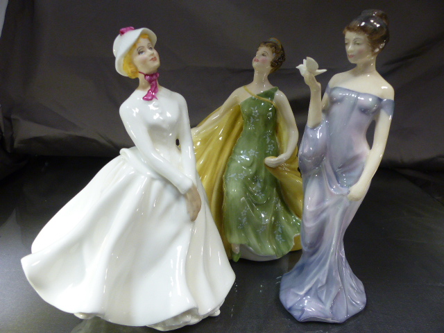 Three Royal Doulton lady figurines - Fragnance HN2334, Adrienne HN2304 and Enchantment HN2178 - Image 10 of 21