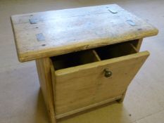 Antique pine coal scuttle