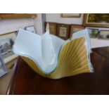 Mid-Century glass Handkerchief vase poss by J Cavanagh