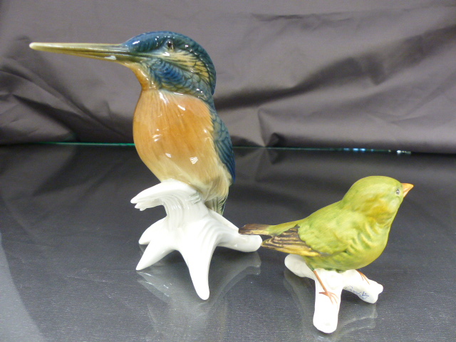 Karl Ens figure of a Kingfisher (Condition - no chips or cracks) along with a West German Geobel - Image 2 of 9