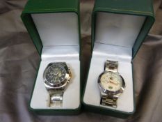 Two boxed watches (Welsh). One Marked Royal Marines Commando to strap. The other unmarked