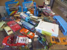 Collection of Loose Die-cast Toy cars to include Concorde etc