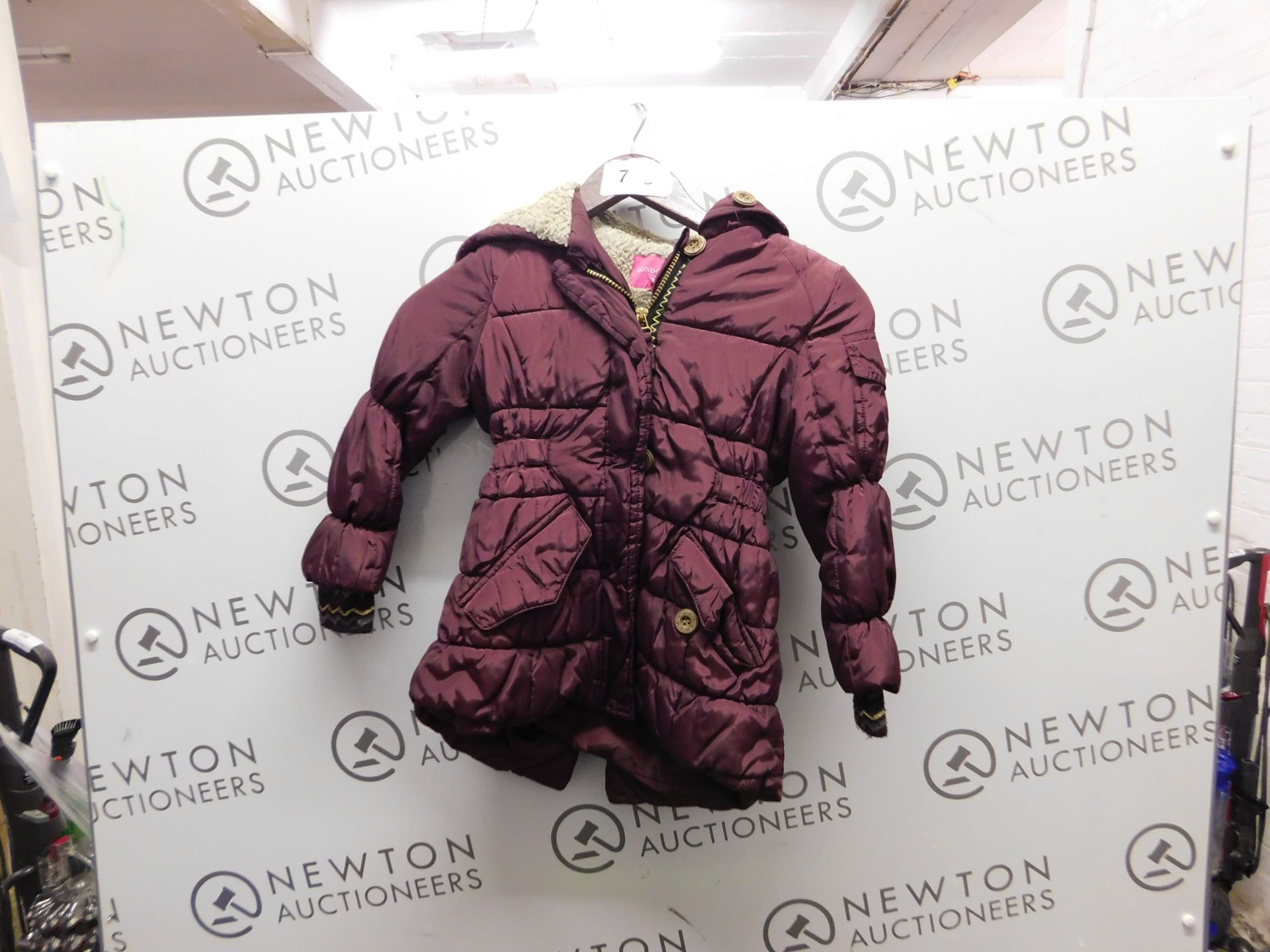 1 LONDON FOGG BURGUNDY GIRLS AGE 4/5 YEARS PARKA RRP £59.99