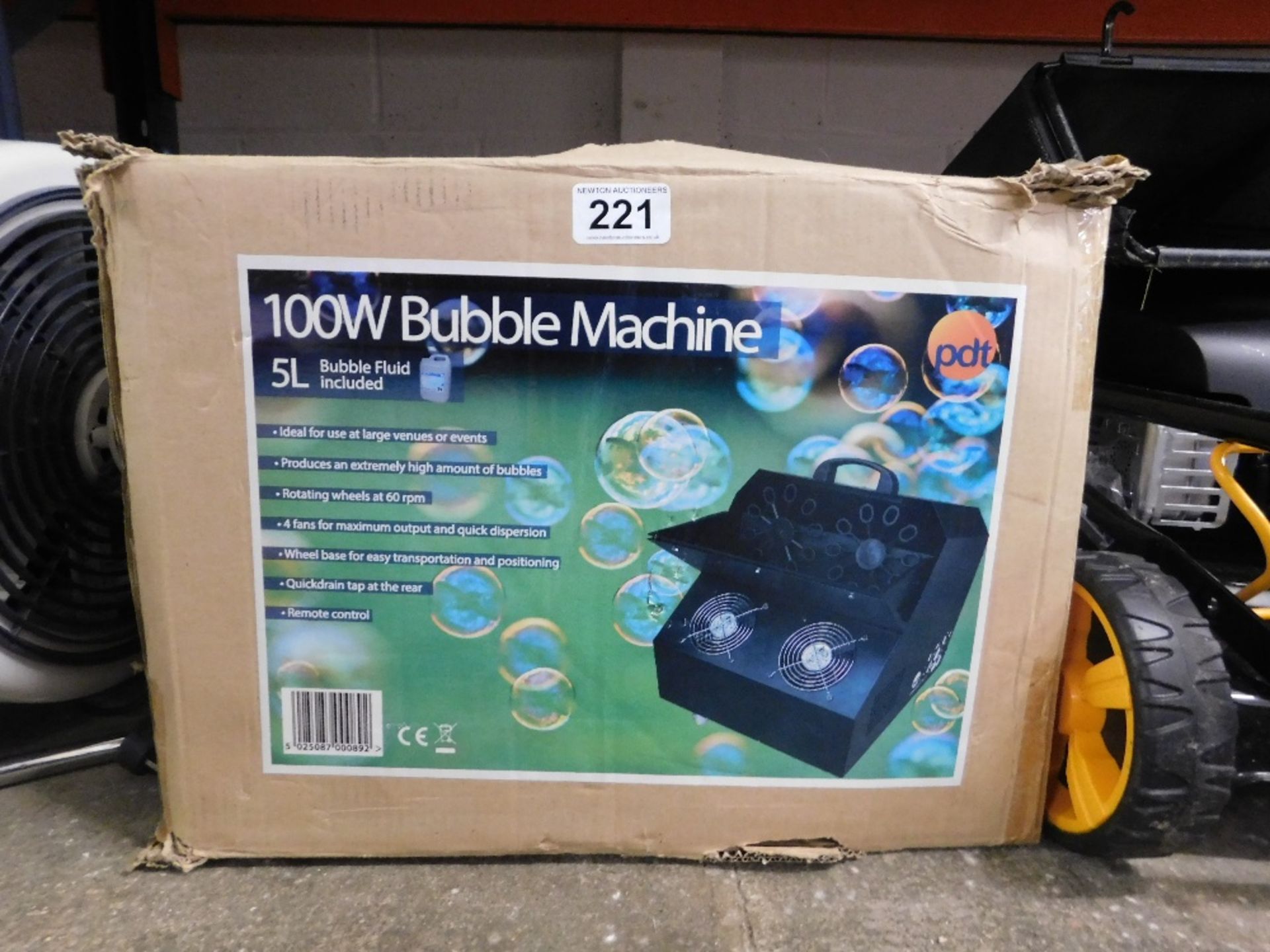 1 BOXED PTD BUBBLE MACHINE RRP £174.99