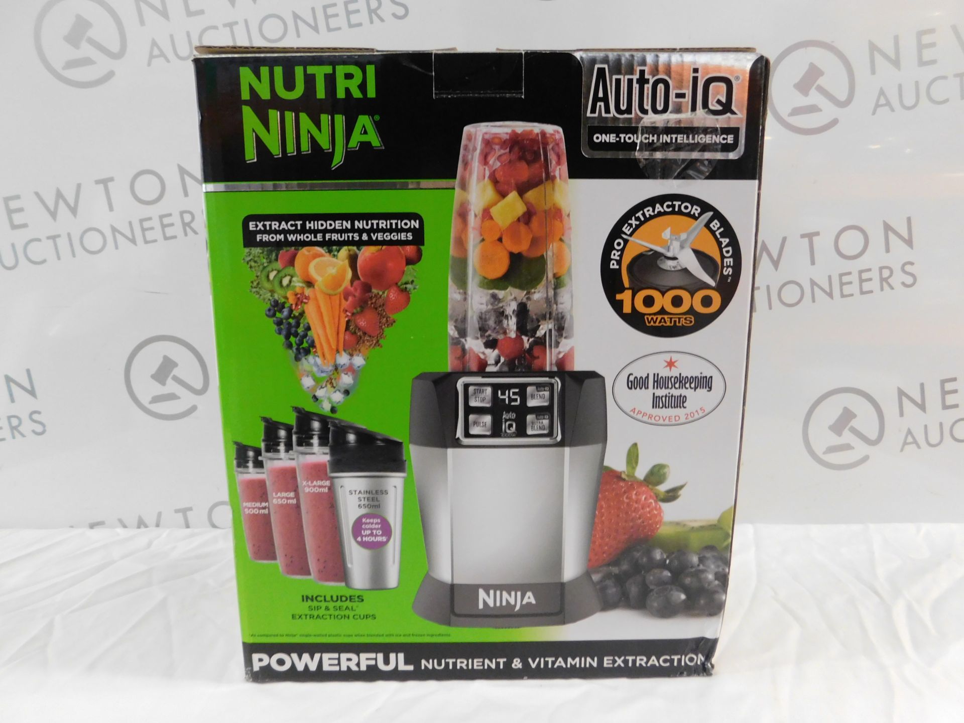 1 BOXED NUTRI NINJA AUTO IQ 1000W BLENDER WITH ACCESSORIES RRP £119