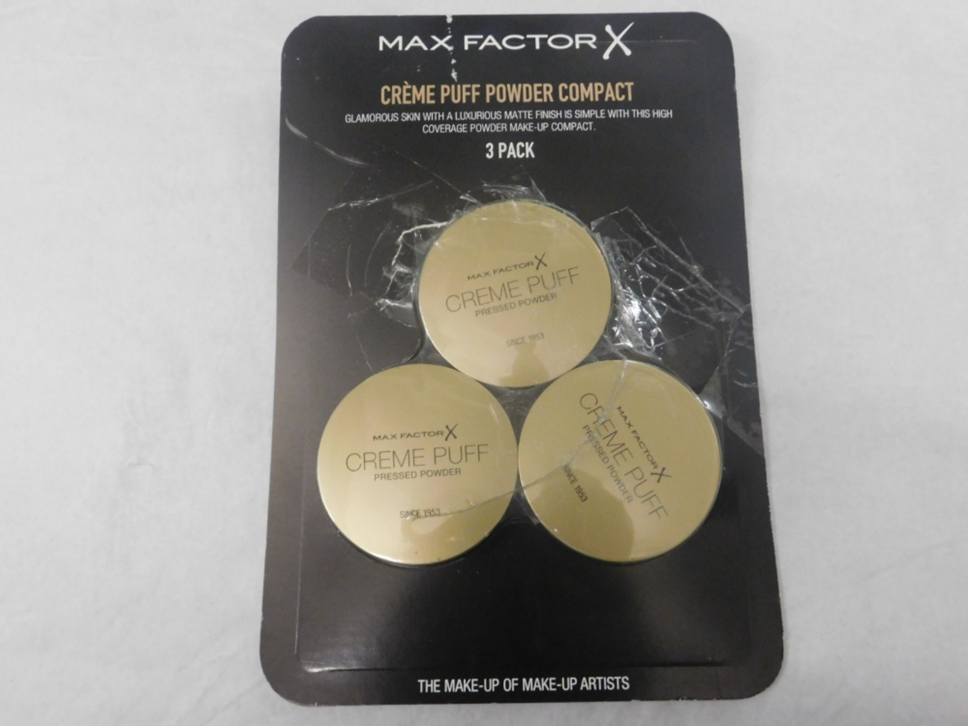 1 MAX FACTOR X CREME PUFF POWDER COMPACT 3 PACK RRP £29.99