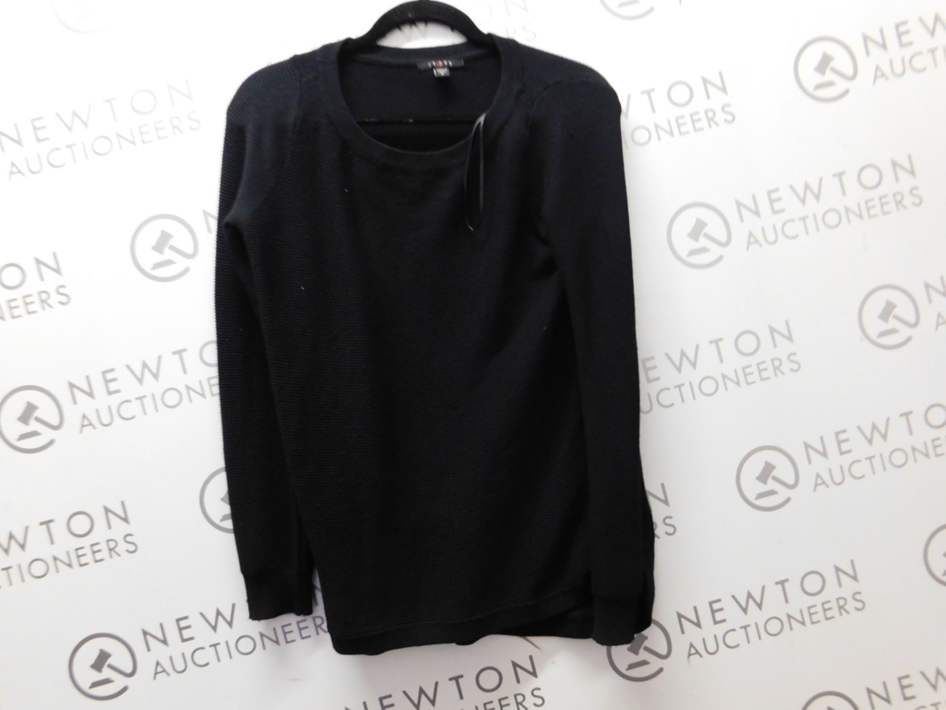 1 CYRUS WOMENS RIBBED TEXTURE PULLOVER TUNIC SWEATER IN BLACK SIZE S RRP £29.99