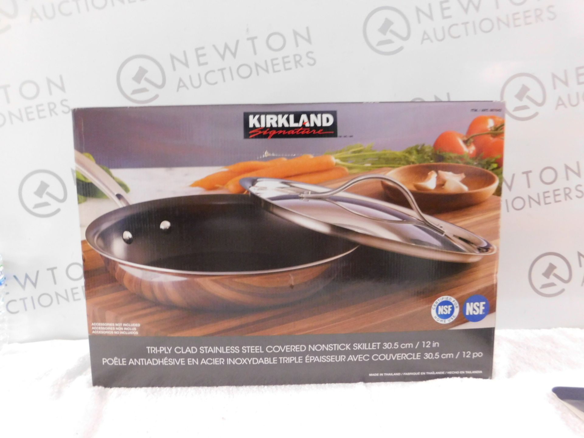 1 BOXED KIRKLAND SIGNATURE 30.5CM/ 12" TRI-PLY CLAD STAINLESS STEEL NONSTICK SKILLET RRP £60