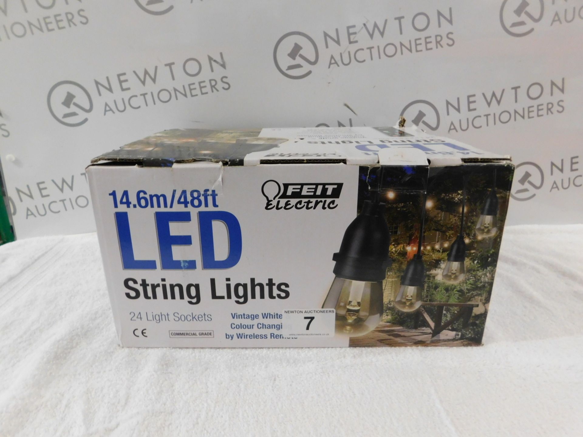 1 BOXED FEIT ELECTRIC INDOOR/OUTDOOR 48FT COLOUR CHANGING STRING LIGHTS WITH BULBS RRP £70