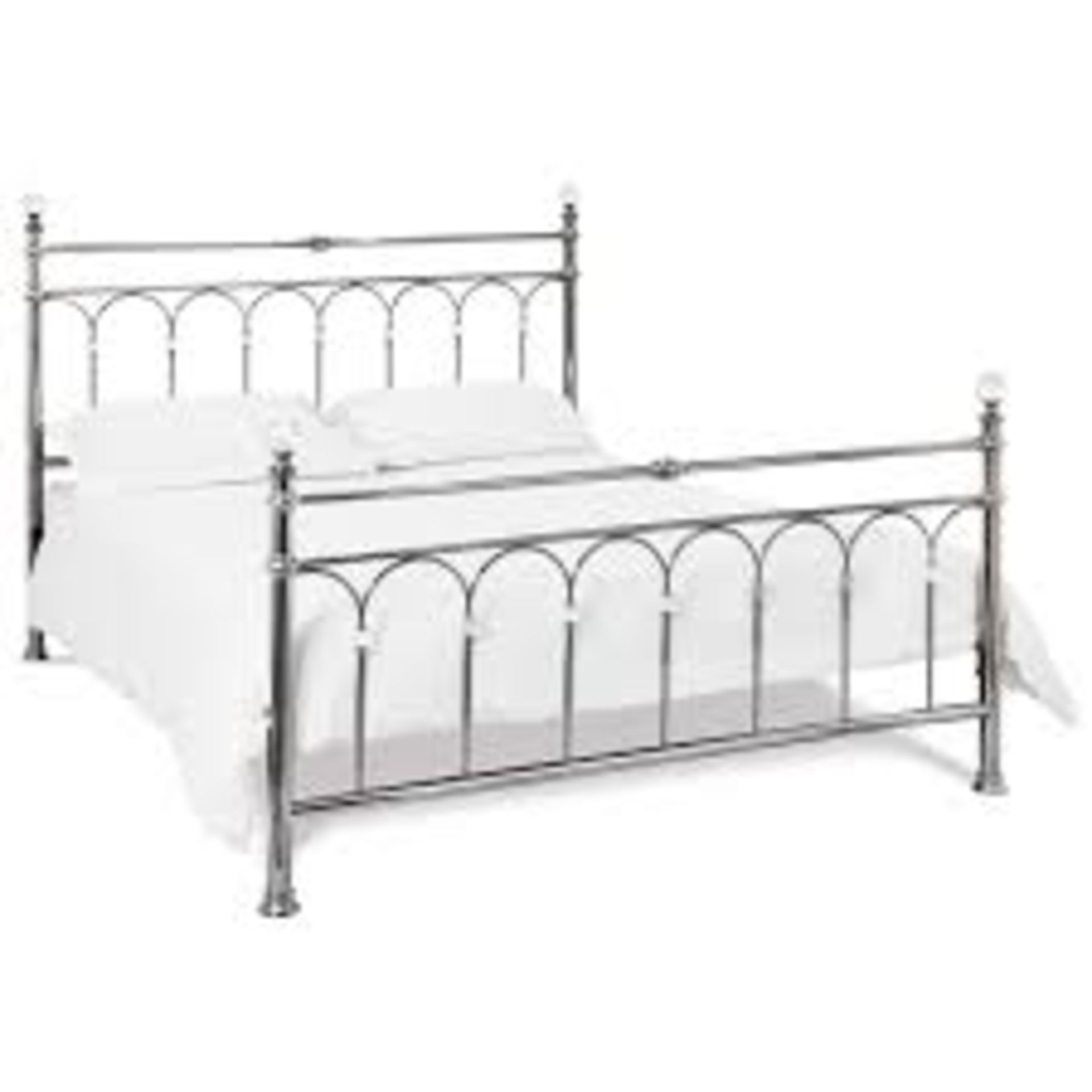 1 BOXED BENTLY DESIGN CRISTINA KING SIZE METAL BED RRP £399