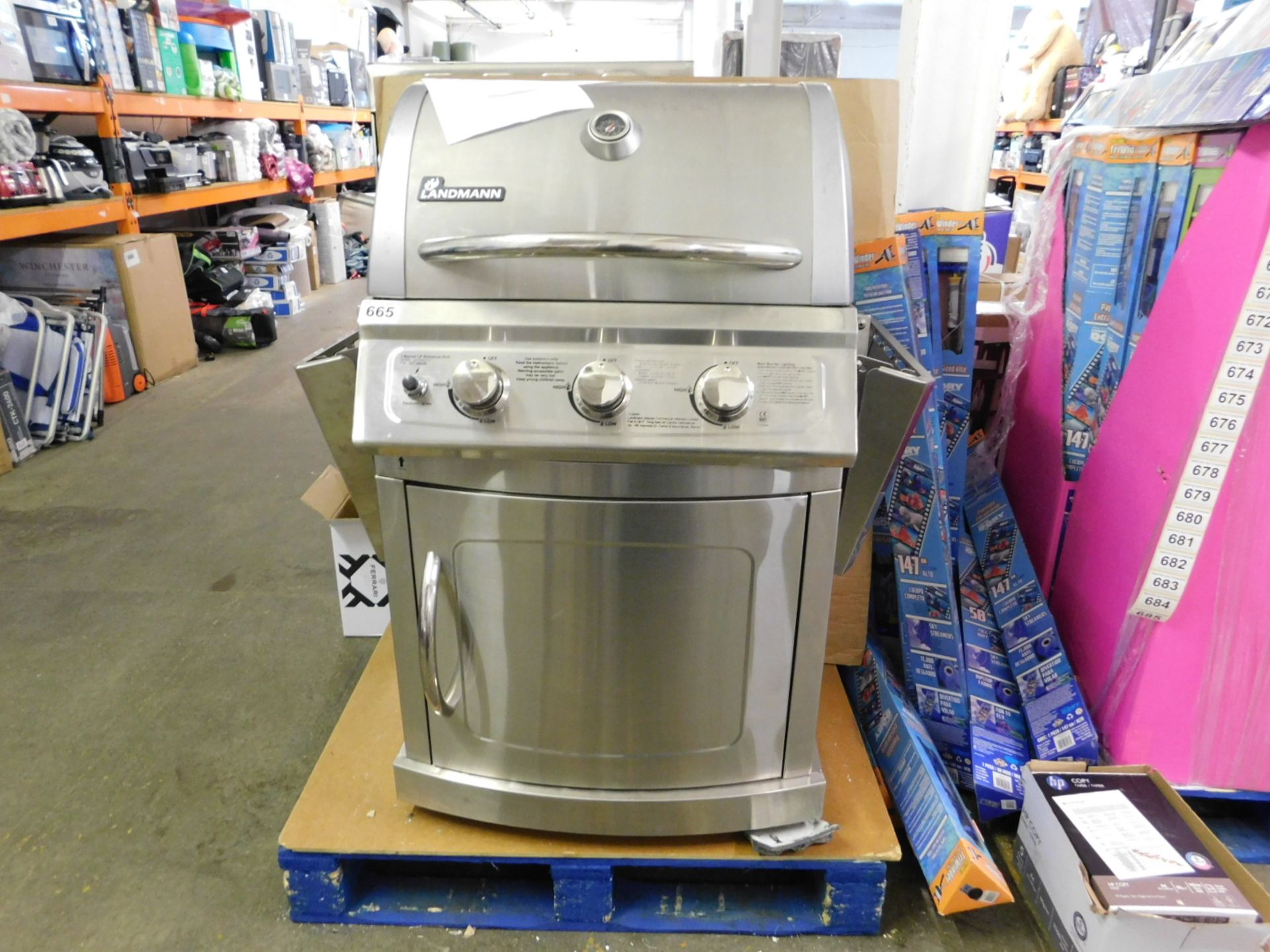 1 DURO NXR 3-BURNER 304 STAINLESS STEEL GAS BBQ WITH SIDE SEARING BURNER RRP £649