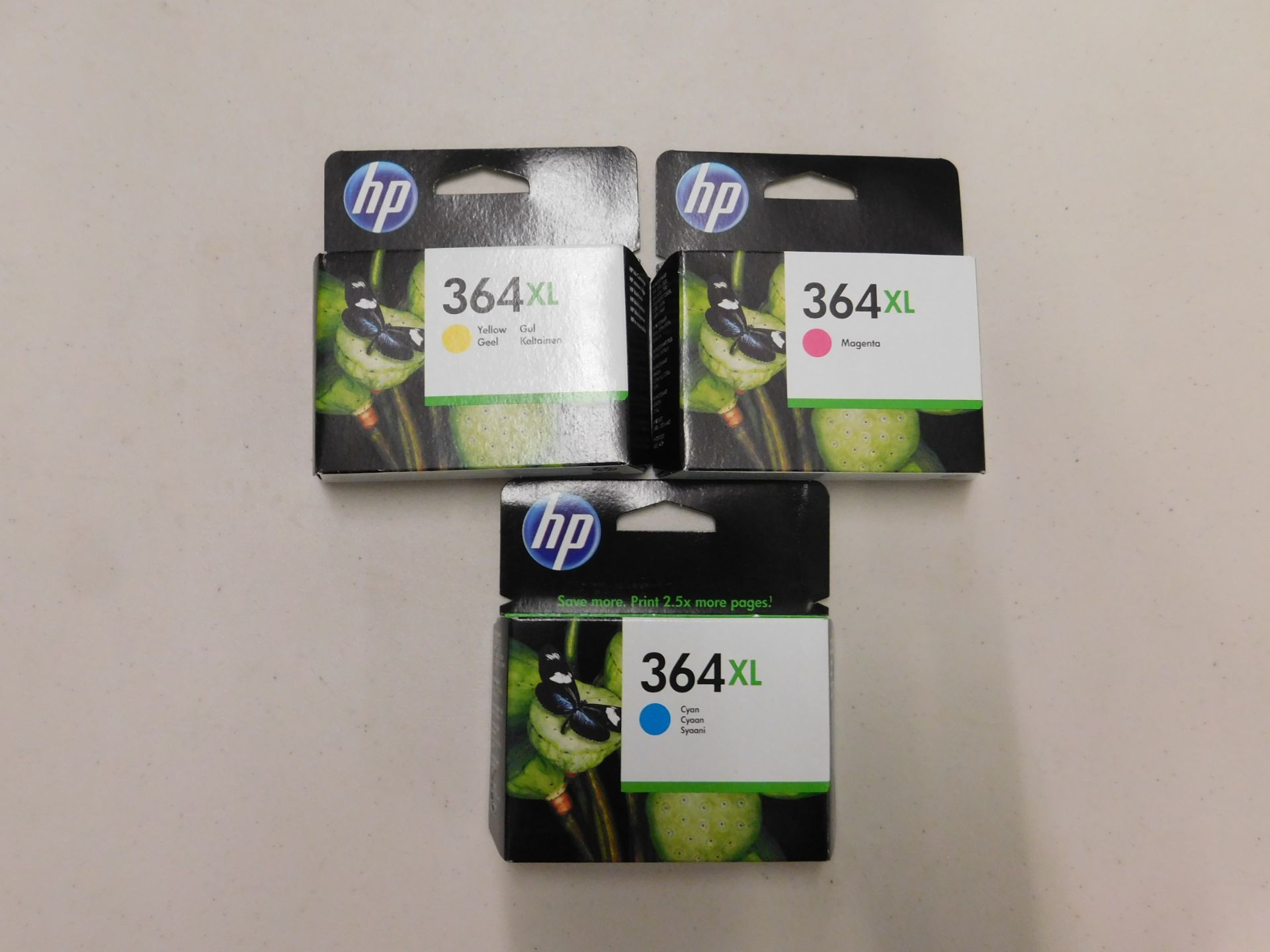 3 HP 364 XL COLOUR INK CARTRIDGES RRP £69.99