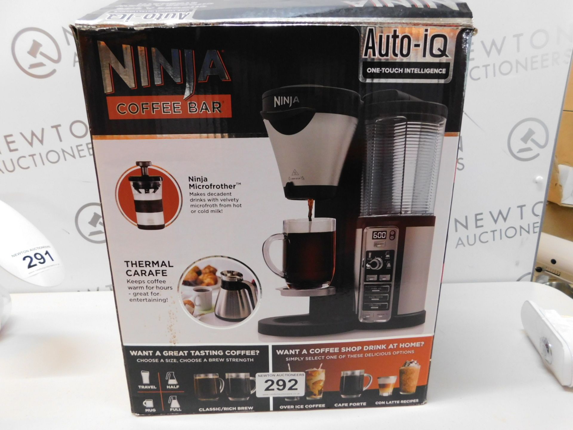 1 BOXED NINJA COFFEE BAR AUTO-IQ BREWER WITH THERMAL CARAFE RRP £179.99