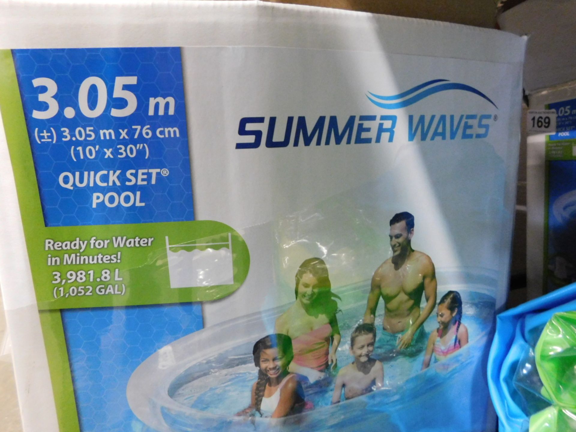 1 BOXED POLYGROUP SUMMER WAVES 3.05M SWIMMING POOL SET RRP £64.99