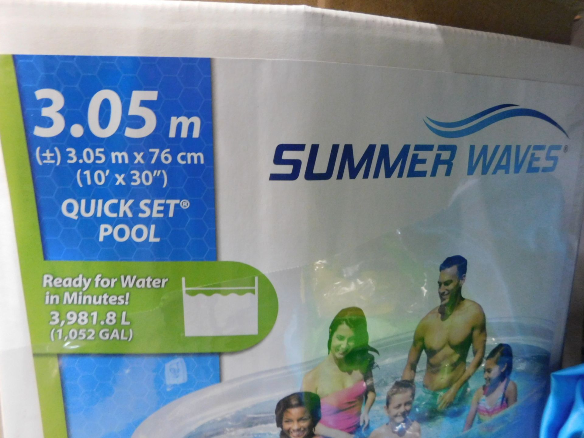 1 BOXED POLYGROUP SUMMER WAVES 3.05M SWIMMING POOL SET RRP £64.99