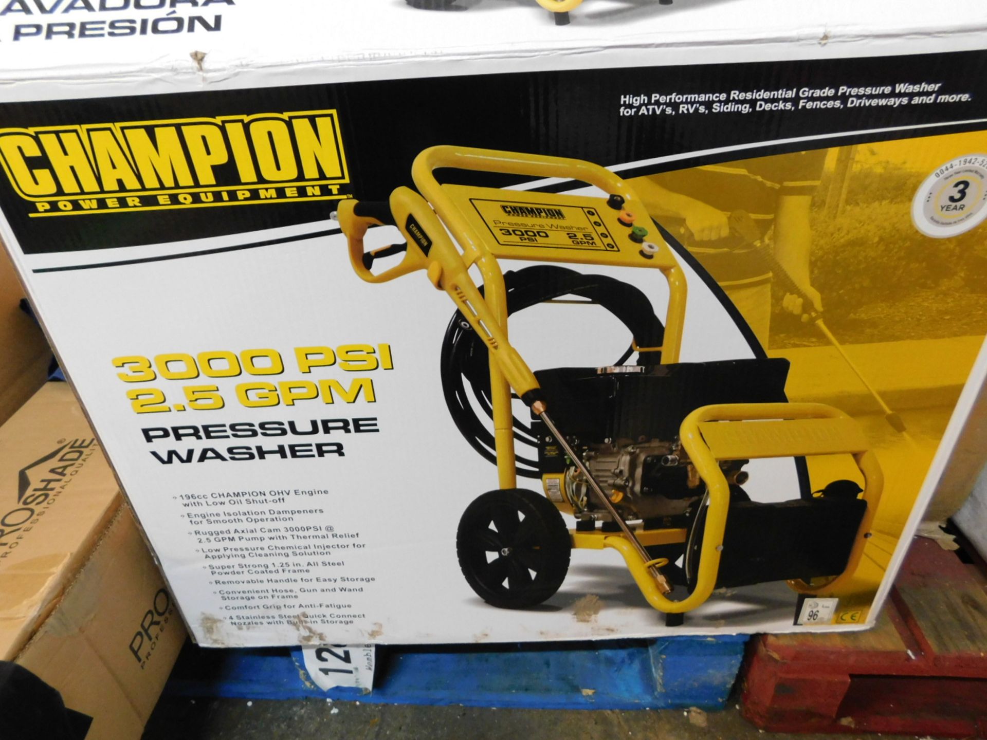 1 BOXED CHAMPION 3000 PSI PETROL HIGH PRESSURE WASHER RRP £499