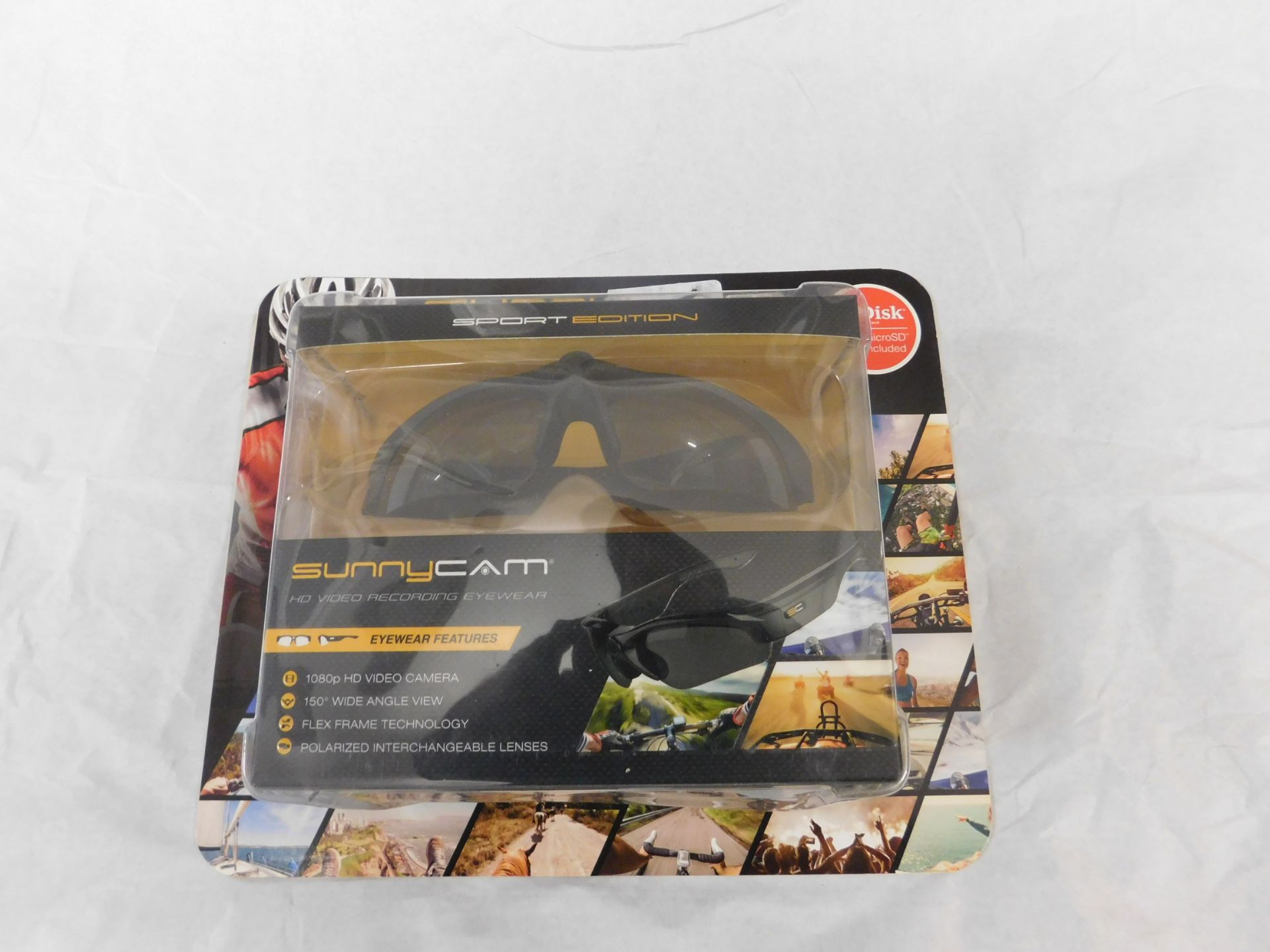 1 BRAND NEW PACK OF SUNNYCAM SPORTS 1080P HD VIDEO RECORDING EYEWEAR RRP £149.99