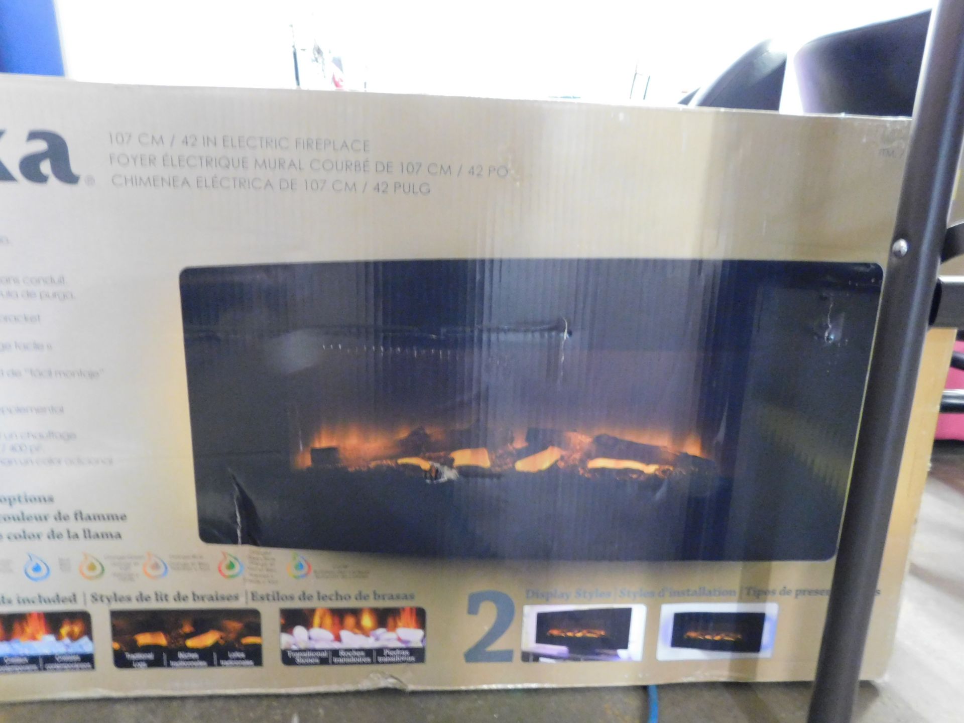 1 BOXED MUSKOKA CURVED WALL MOUNT ELECTRIC FIREPLACE RRP £299 - Image 2 of 2