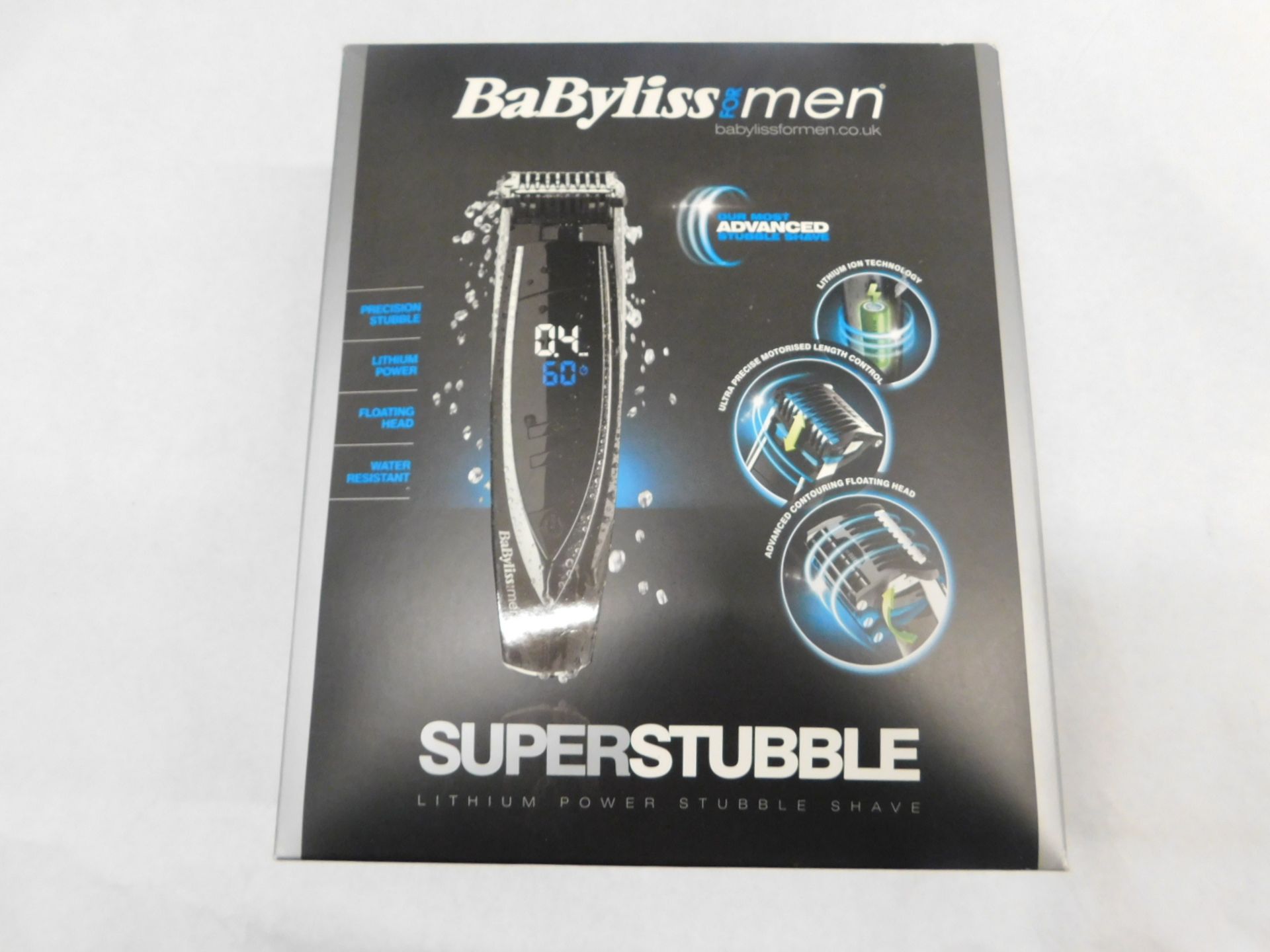 1 BOXED BABYLISS FOR MEN SUPER STUBBLE SHAVER RRP £79