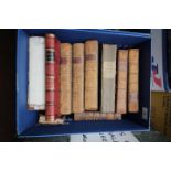 Valuable box of leather and part leather bound vols. mainly 18th & 19th century incl.