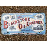 A good and rare Blackstone Engines pictorial enamel sign, with five engines illustrated, good gloss,