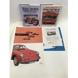 Three rare Porsche sales brochures from the 1953, 1958 and 1960 London Motor Shows covering the 356,