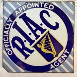 An early and rare Royal Irish Automobile Club Officially Appointed Agent double sided lozenge shaped