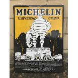 A 1970s reproduction Michelin Universal Cord pictorial enamel sign, 18 x 24".