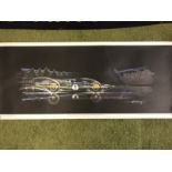 A print of the Lotus Coventry Climax with Jim Clark World Champion 1963, Studio G, Chelsea