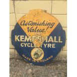 A Kempshall Cycle Tyre part pictorial card tyre insert, 27 3/4 x 27 3/4.