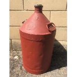 A Carless Capel and Leonard Hope Chemical Works five gallon conical drum.