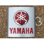 A large Yamaha double sided illuminated lightbox, 29 1/2 x 29 3/4 x 9 1/2".