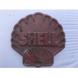 An original Shell aluminium plaque.