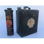 A Shell Duo can in good original condition with good Shell insert and Shell brass cap.