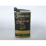 A Chemico Cycle Lubricating Oil oval can.