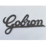 An unusual radiator script badge for Gobron.