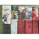 A selection of motorcycle instruction books to include Triumph, Matchless etc. also various TT Races