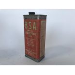 A BSA Special Lubricating Oil rectangular can with stamped BSA cap.