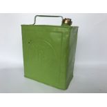 An unusual Power Petroleum (PP) two gallon petrol can with Power Petrol brass cap.