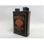 A miniature Shell Motor Oil can, in excellent condition.