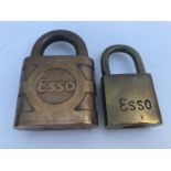 Two Esso padlocks.