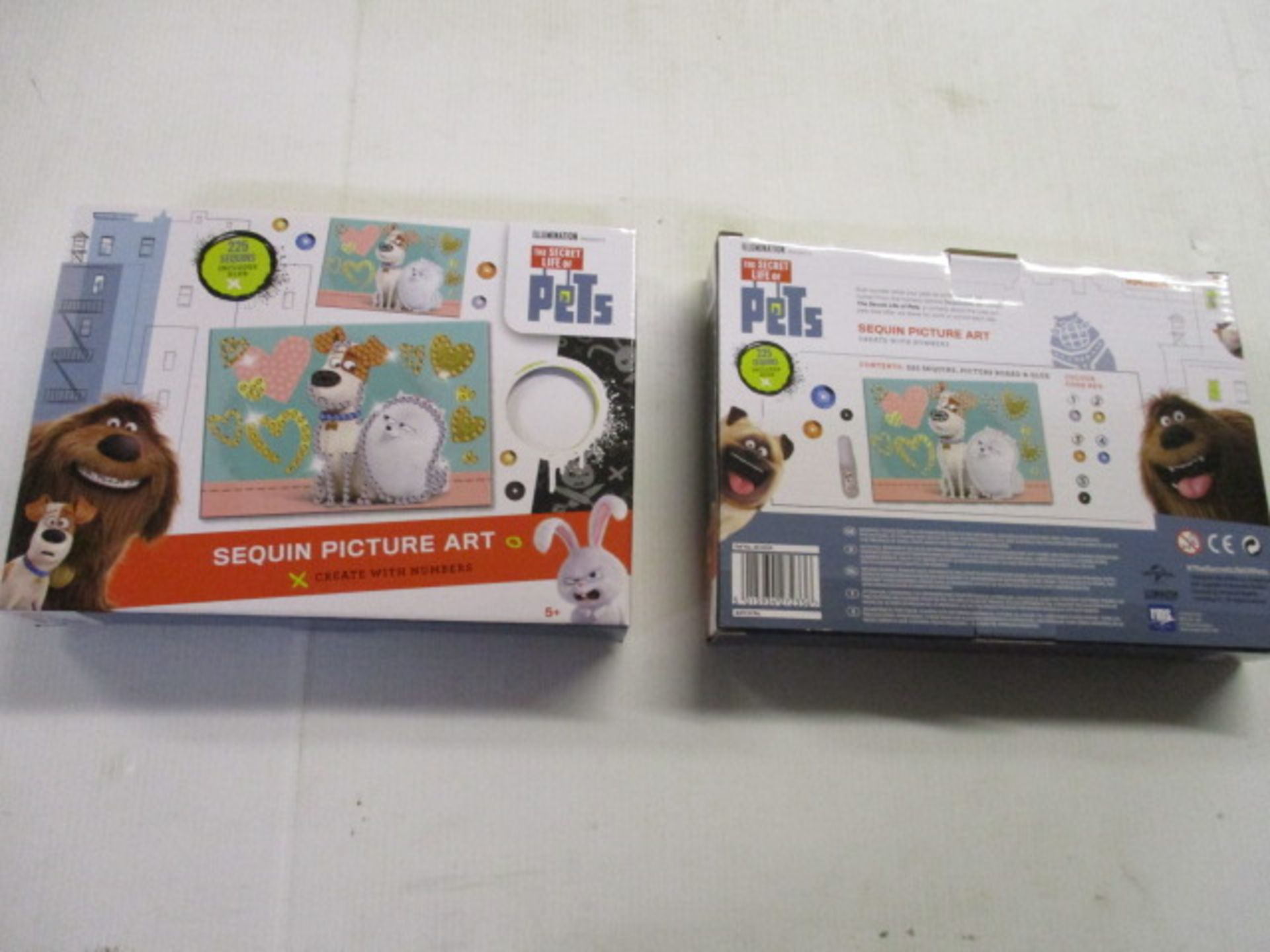 New and sealed Secret life of pets Sequin picture art set 2pcs in lot