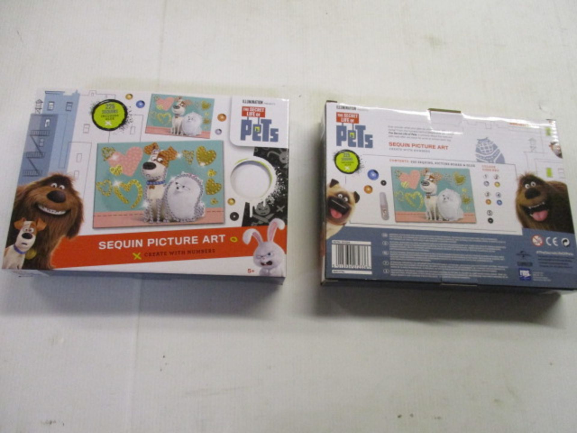 New and sealed Secret life of pets Sequin picture art set 2pcs in lot