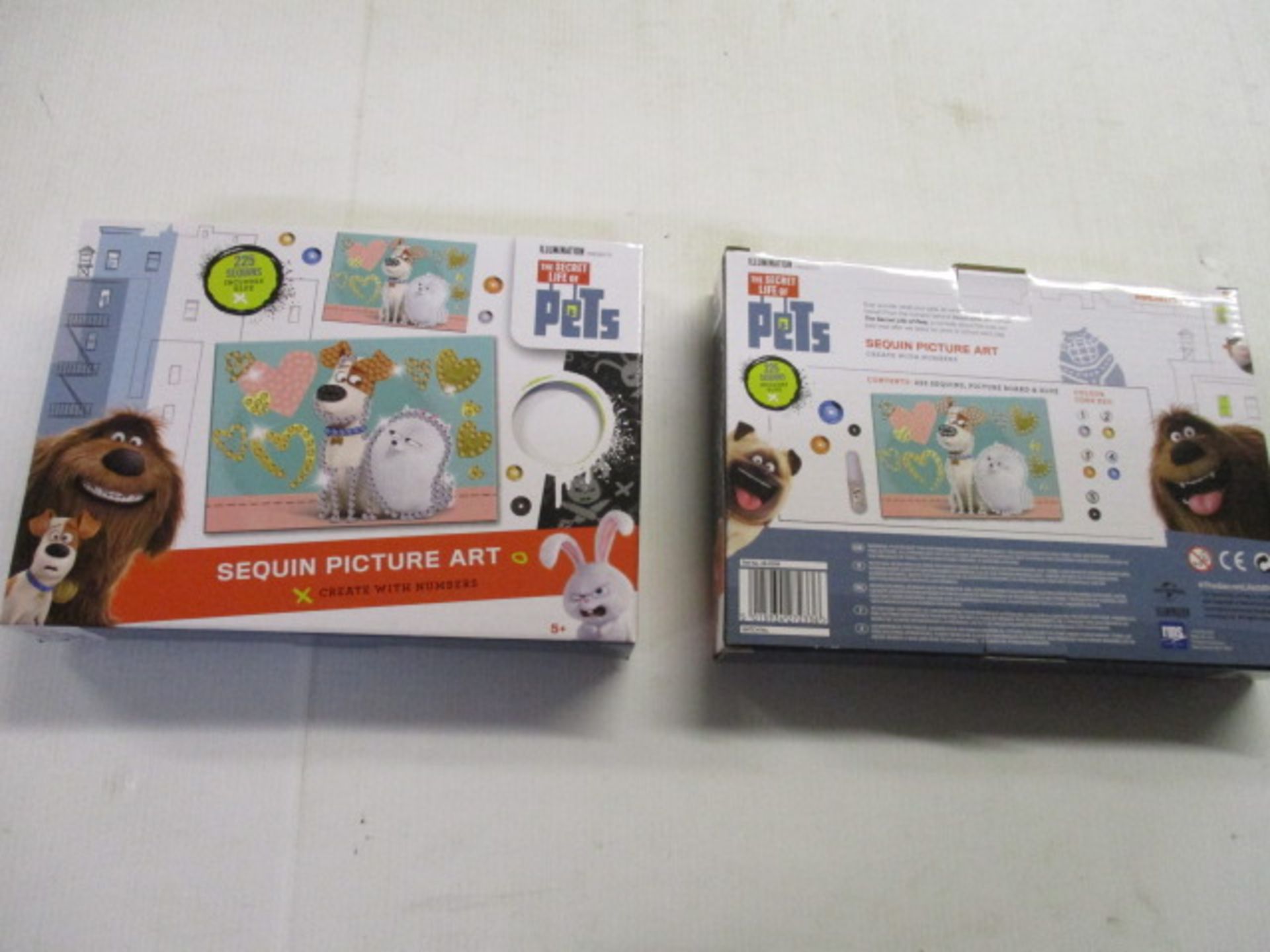 New and sealed Secret life of pets Sequin picture art set 2pcs in lot