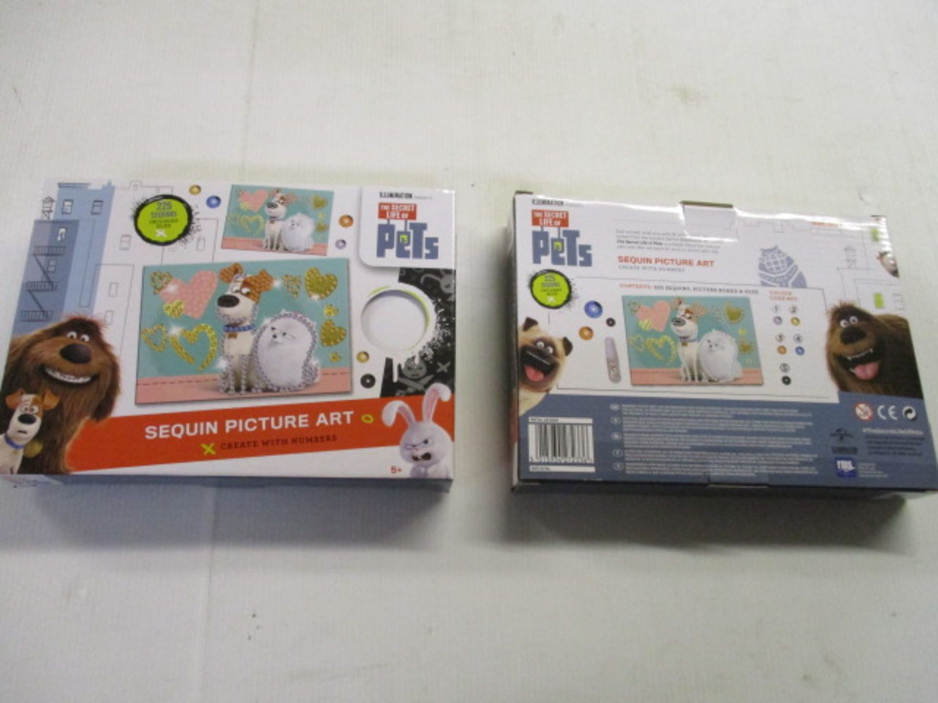 New and sealed Secret life of pets Sequin picture art set 2pcs in lot