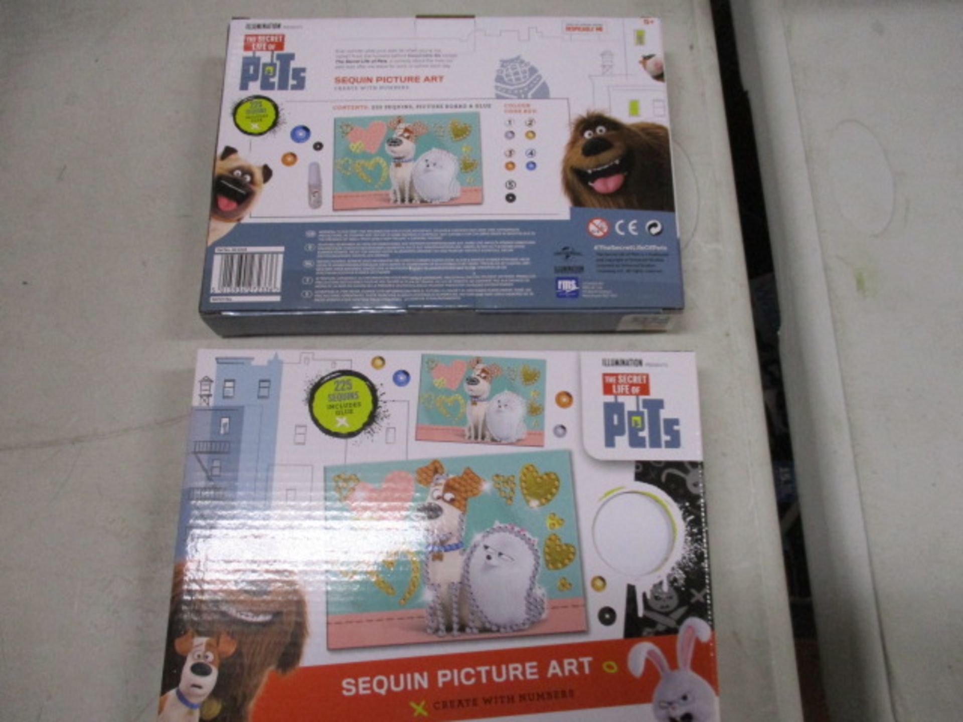 New and sealed Secret life of pets Sequin picture art set 2pcs in lot